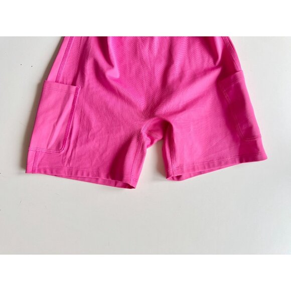 GIRLFRIEND COLLECTIVE Bianca Pink One Shoulder Mini Tennis Dress, Size XS - Picture 11 of 16